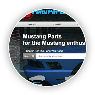 search option on pony parts website