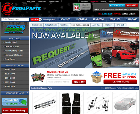 Pony Parts homepage