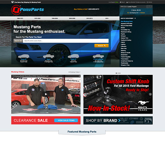 Featured Mustang parts from multiple websites
