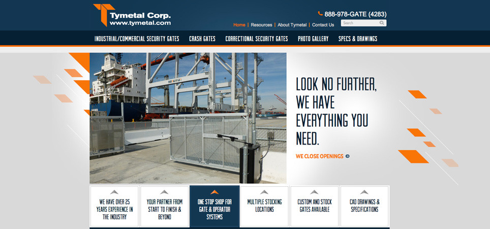 Tymetal Corp webpage